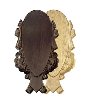 Geschnitzte Schild für Hirschtrophäen